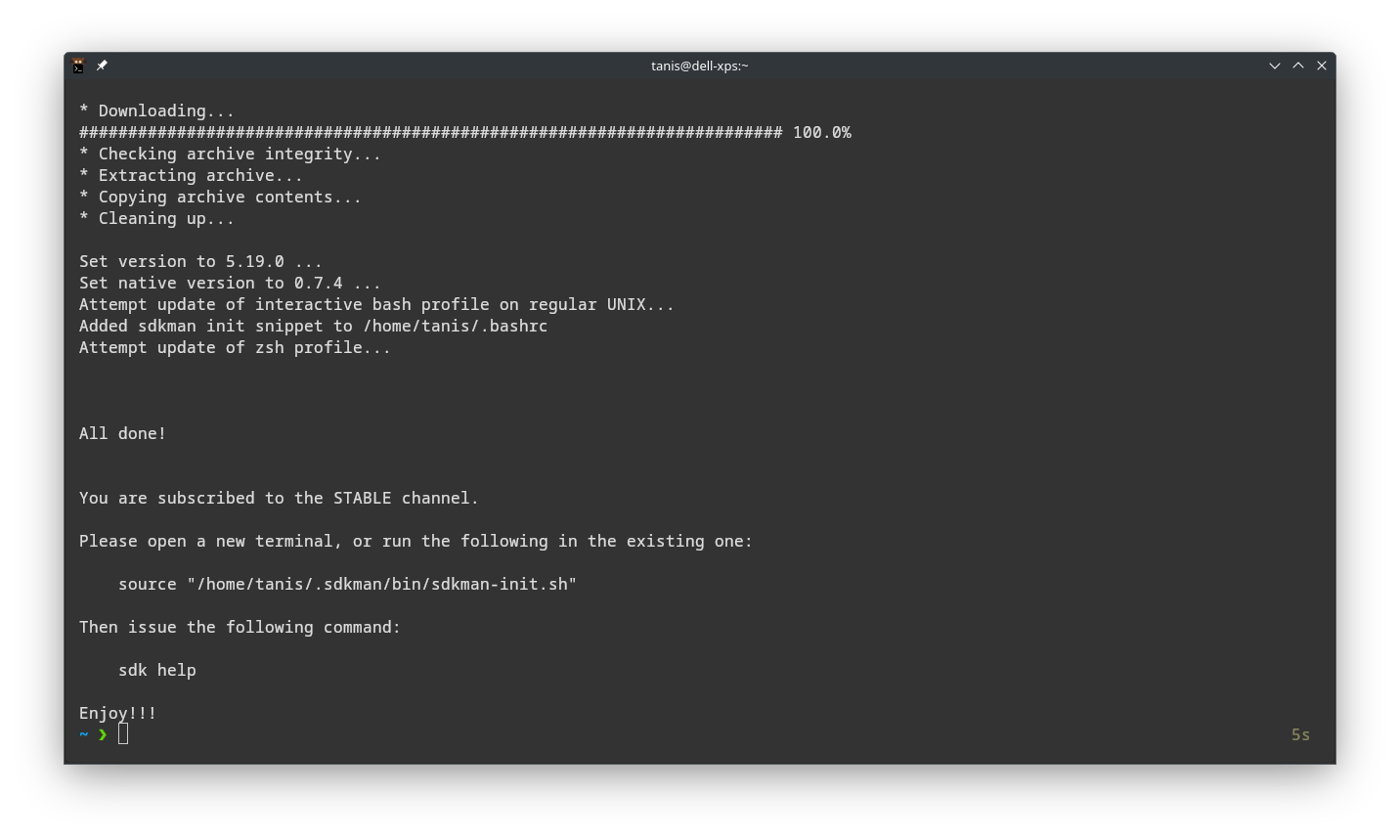 SDKMAN! installation