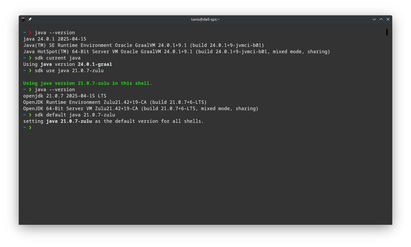 Switch between versions
